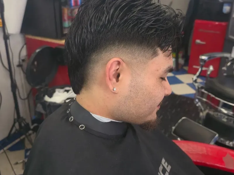 A burst fade, fresh out of the chair